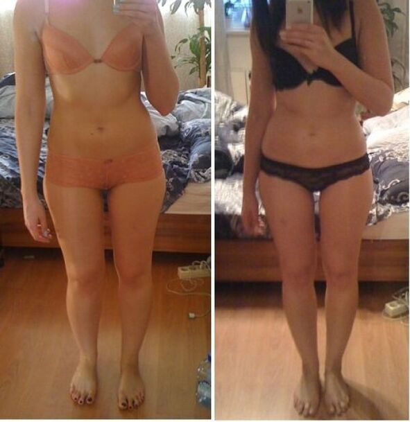 一个女孩在日本14天内减肥前后对比